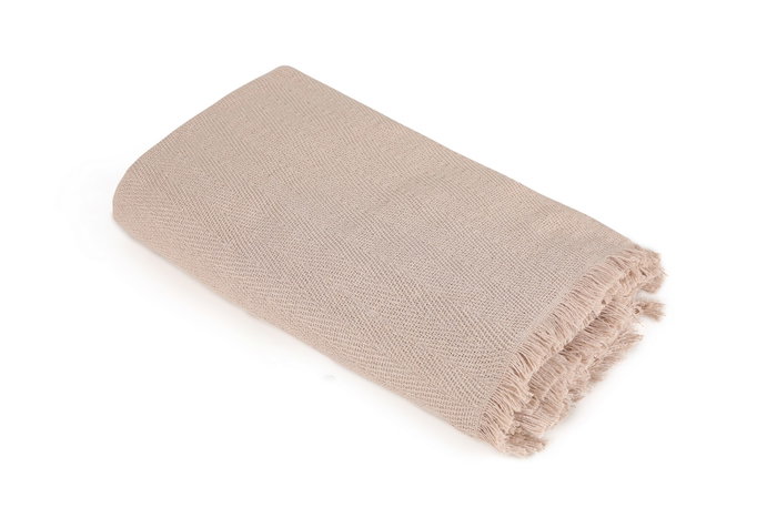 L'essentiel linge de maison Merlin - Funda de Sofá Beige de Algodón Reciclado Ecológica 170 x 205 cm